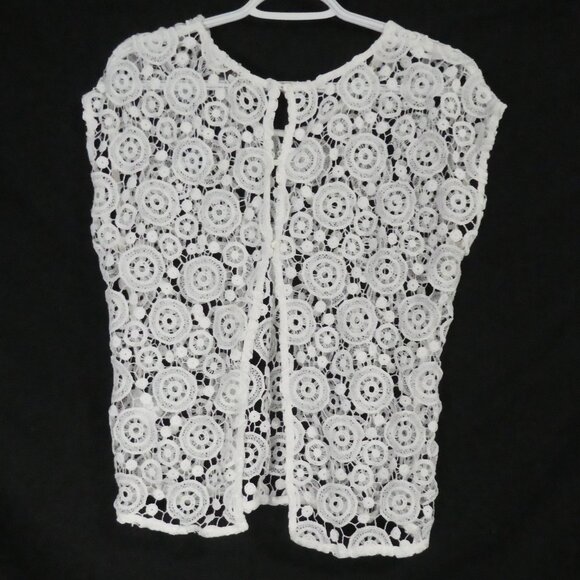 NEXT | size 14 | Elegant White Lace Top with Circular Pattern - Picture 2 of 13